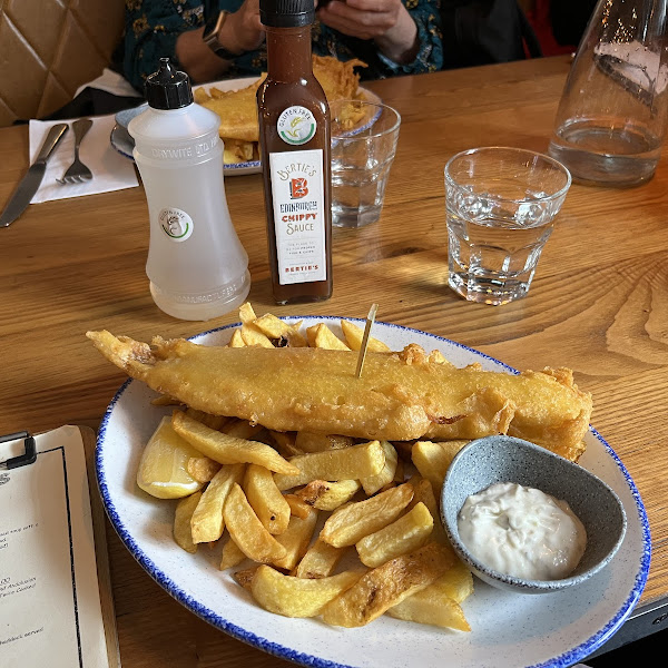 Food comes out with a flag and is prepared in a separate fryer