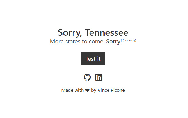 Sorry Tennessee chrome extension