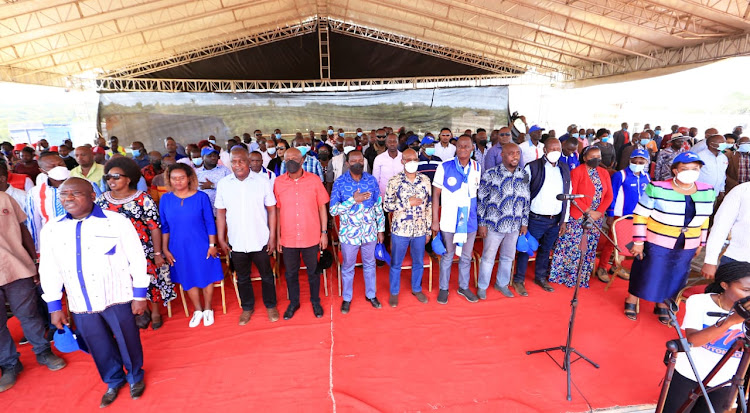 OKA principles during a rally at Kabati, Kitui County on Thursday, January 26, 2022.
