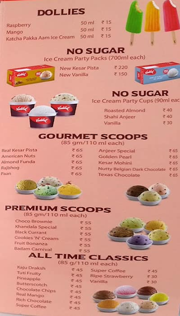 Vadilal - Hangout menu 