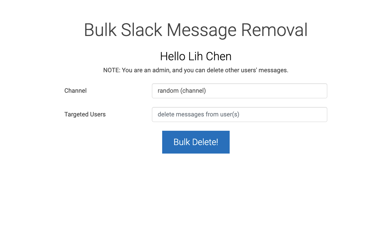 Bulk Slack Message Removal Preview image 0