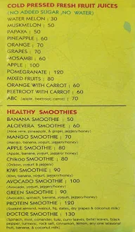 Doctor Juice menu 1