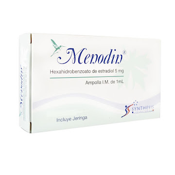 Menodin Retard Hexahidrobenzoato De Estradiol 5 mg Synthesis Caja x 1 Ampolla  