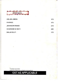 Caravan Serai menu 3