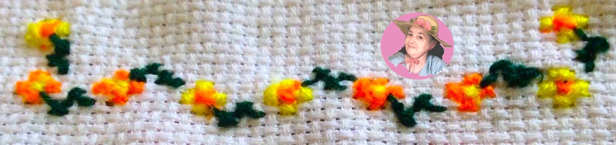 Cross stitch flower