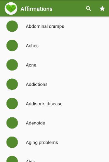 Android application Affirmations for Healing screenshort