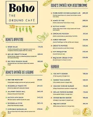 Boho - The Ground Cafe menu 1