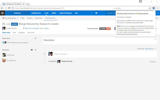 TeamCity build checker for TFS pull requests