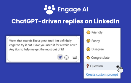 Engage AI - ChatGPT for Social Media small promo image