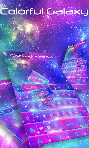 Colorful Galaxy Keyboard Theme