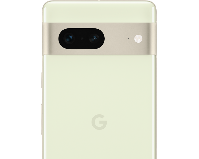 Back of Pixel 7 in Lemongrass