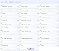 Tava Vegetarian Restaurant menu 2