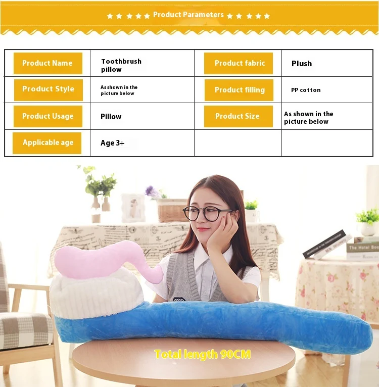 Title 6, Cartoon Toothbrush Pillow Plush Toy Photo Props...