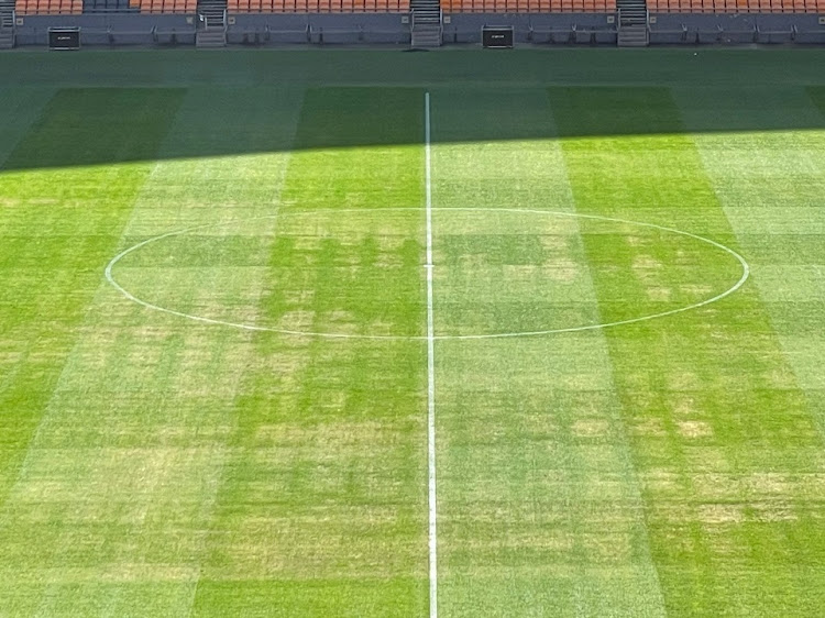 The FNB Stadium pitch on Friday morning.