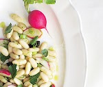 White Bean and Radish Salad Recipe | Epicurious.com was pinched from <a href="http://www.epicurious.com/recipes/food/views/White-Bean-and-Radish-Salad-51160660" target="_blank">www.epicurious.com.</a>