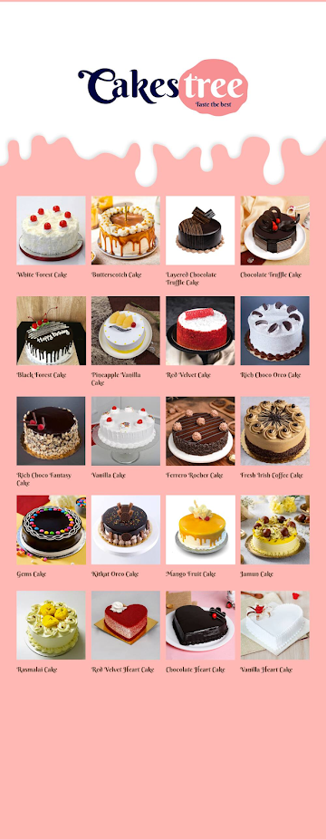 Cakes Tree menu 