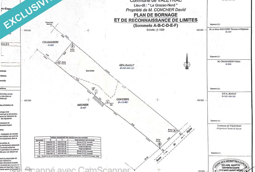  Vente Terrain à bâtir - 1 870m² à Valeyrac (33340) 