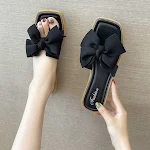 High Heel Bow Black