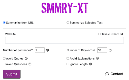 SMMRY-XT