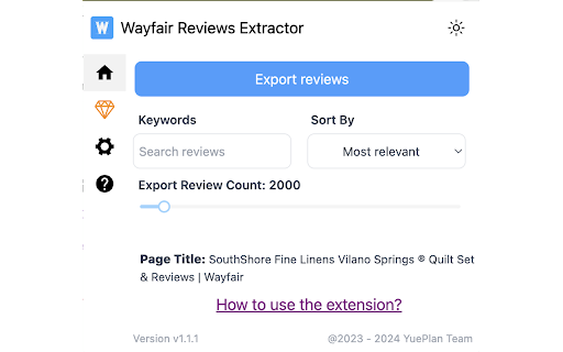 Wayfair™ Reviews Extractor