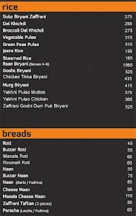 Zaffran menu 5