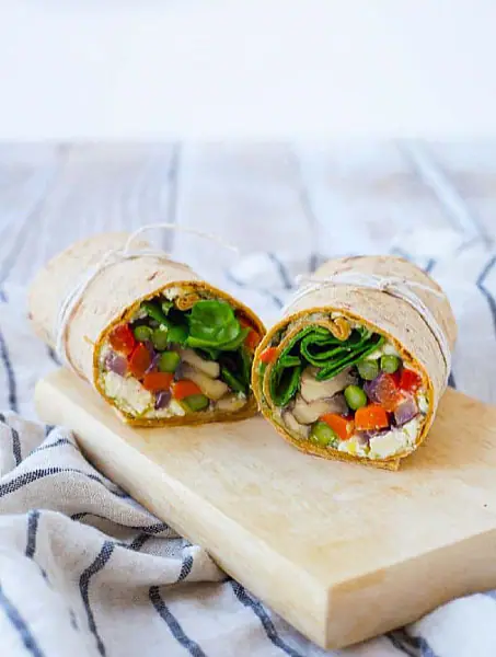 Veg Basil Pesto And Tzatziki Wrap