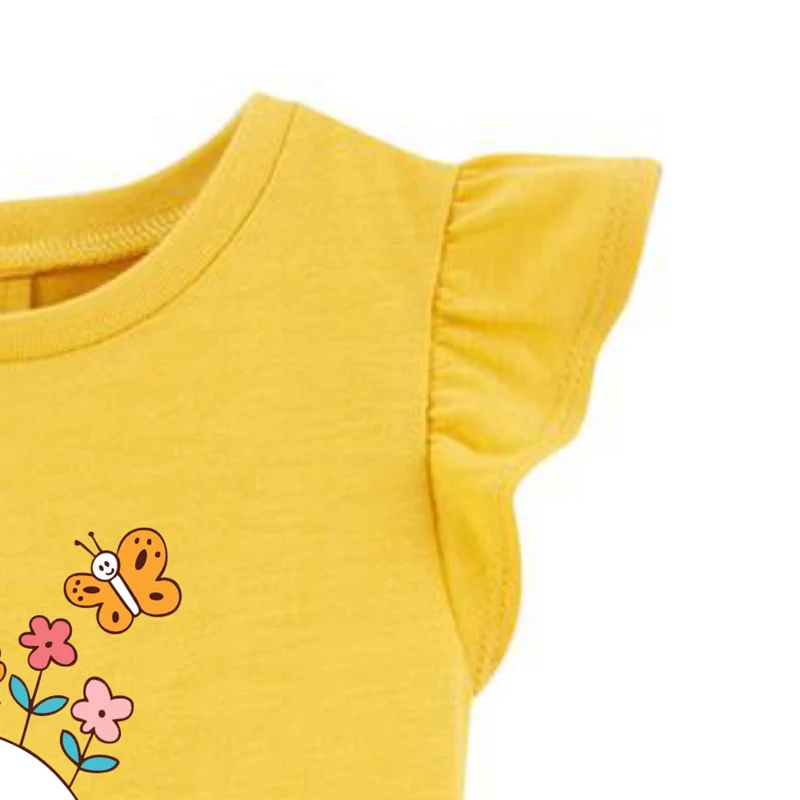 Fashionable Cute Girls Cotton Short Sleeve Dress. Comfortable, breathable, and perfect for everyday wear, playdates, and