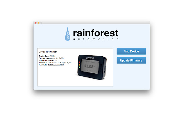 Rainforest Automation  Easy Update chrome extension