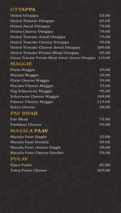 Cafe Durga menu 