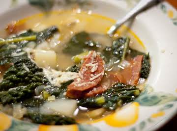 Portuguese Kale and Chorizo Soup