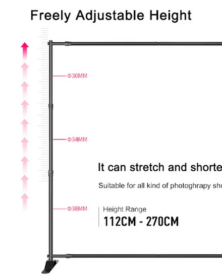 Double-Crossbar Photography Backdrop Frame Support System... - 2