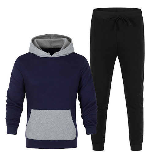 Title 6, Contrasting Color Sweatshirt Sports Casual Suit...