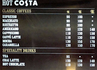 Costa Coffee menu 2