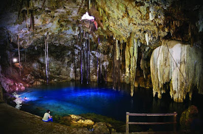 A sacred cenote in Mexico's Yucatan, one of 1,000 in the region.