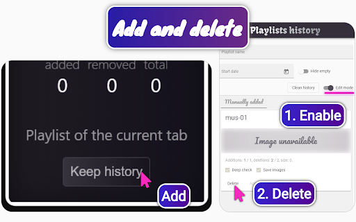 Playlists history Preview 4