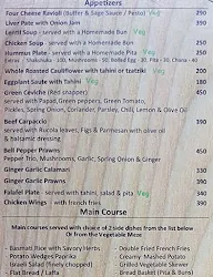 Goa's Ark menu 8