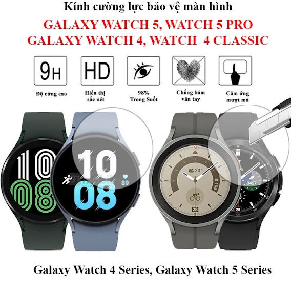 [Galaxy Watch 5, Watch 4] Kính Cường Lực Samsung Galaxy Watch 5, Galaxy Watch 4