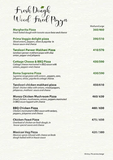 Basil Bistro menu 