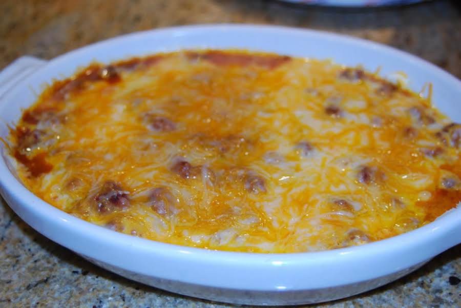 5 Layer Cream Cheese Chili Dip Recipe | Just A Pinch Recipes