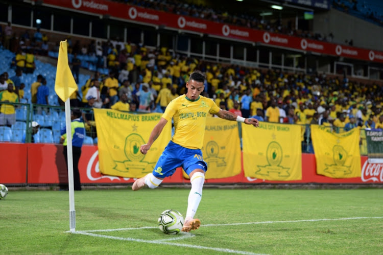 Gaston Sirino during the CAF Champions League match between Mamelodi Sundowns and Leones Vegetarianos at Loftus Stadium on December 05, 2018 in Pretoria, South Africa.