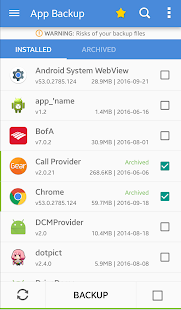 App Backup Wiederherstellung Übertragung Screenshot