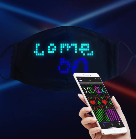 Title 3, Masque LED lumineux Bluetooth avec application....