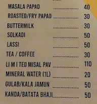 Thorat's Baarbeque Misal menu 1