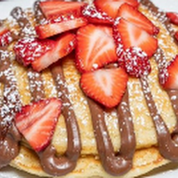 Nutella Strawberry Pancakes