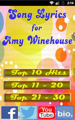 Song Memory for AMY WINEHOUSE