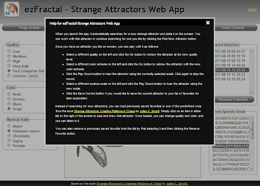 ezFractal - Strange Attractors App