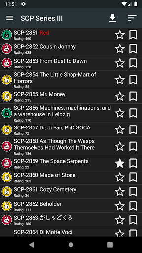 Screenshot SCP Reader