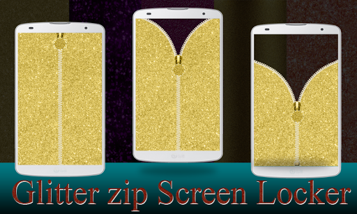 Glitter Zip Screen Locker