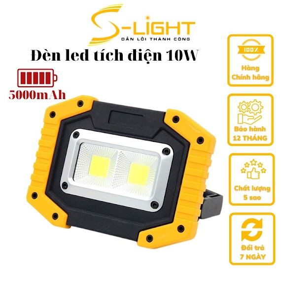 Đèn Led Tích Điện Siêu Sáng 10W Có Thể Sạc Lại