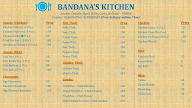 Bandana's Kitchen menu 1
